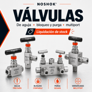 Válvula de aguja multiport NOSHOK Serie 200 · 1/2″ NPT M×H · acero al carbono