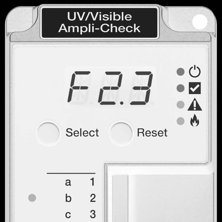 Módulo amplificador / detección de llama Honeywell R8001F1091 — Slate UV/Visible Ampli-Check Flame Amp Module